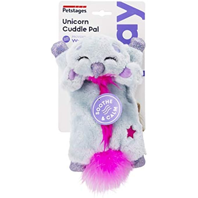 Petstages CUDDLE PAL MICROWAVEABLE PLUSH UNICORN CAT TOY - Image 2